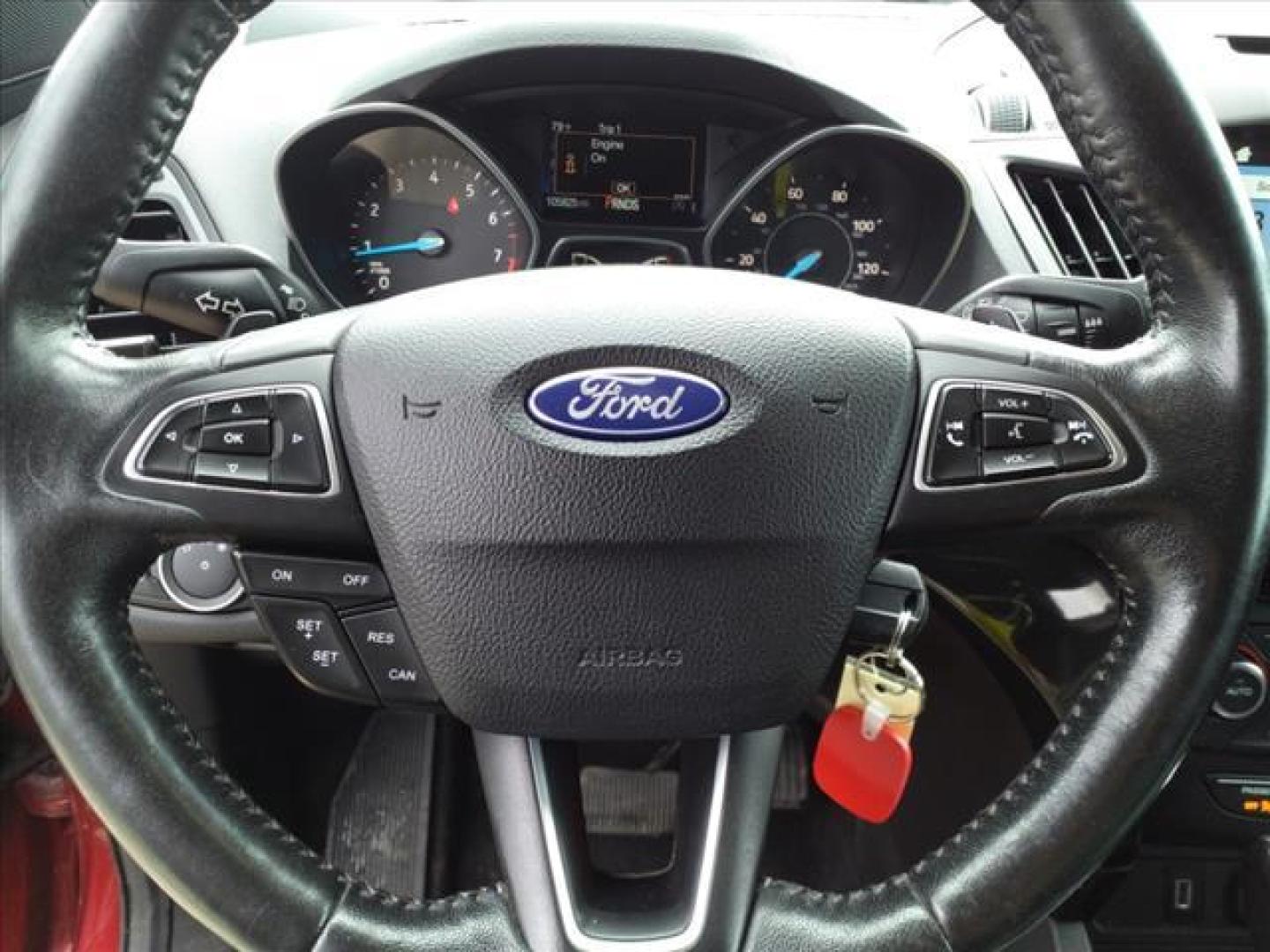 2017 Ruby Red Metallic Tinted Clearcoat Ford Escape SE (1FMCU0G95HU) with an 2.0L EcoBoost 2.0L Turbo I4 245hp 275ft. lbs. Direct Injection engine, 6-Speed Shiftable Automatic transmission, located at 5505 N. Summit St., Toledo, OH, 43611, (419) 729-2688, 41.654953, -83.530014 - Photo#7