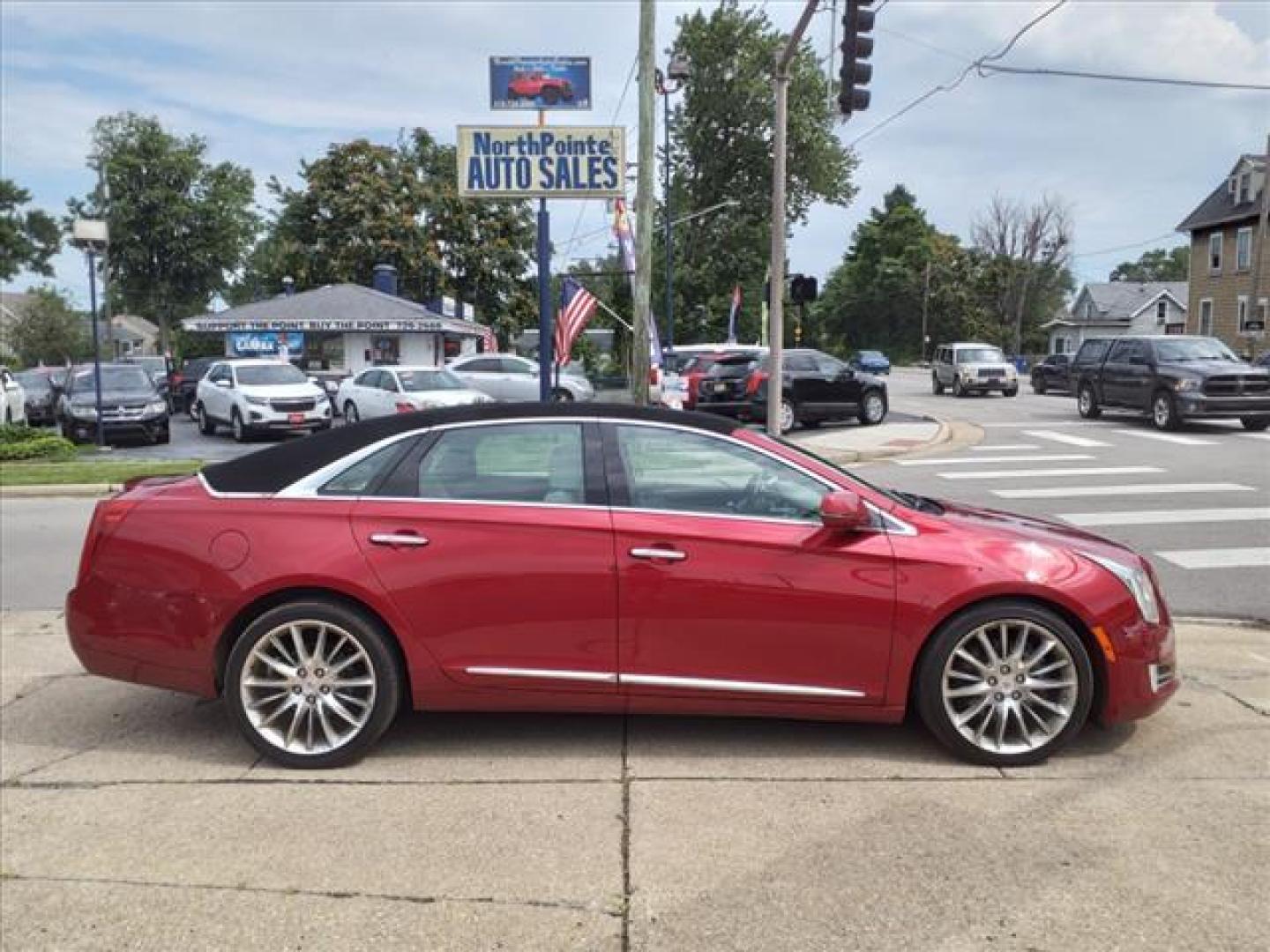 2013 Crystal Red Tintcoat Cadillac XTS AWD Platinum Collection (2G61V5S37D9) with an 3.6L 3.6L V6 304hp 264ft. lbs. Direct Injection engine, 6-Speed Shiftable Automatic transmission, located at 5505 N. Summit St., Toledo, OH, 43611, (419) 729-2688, 41.654953, -83.530014 - Photo#0