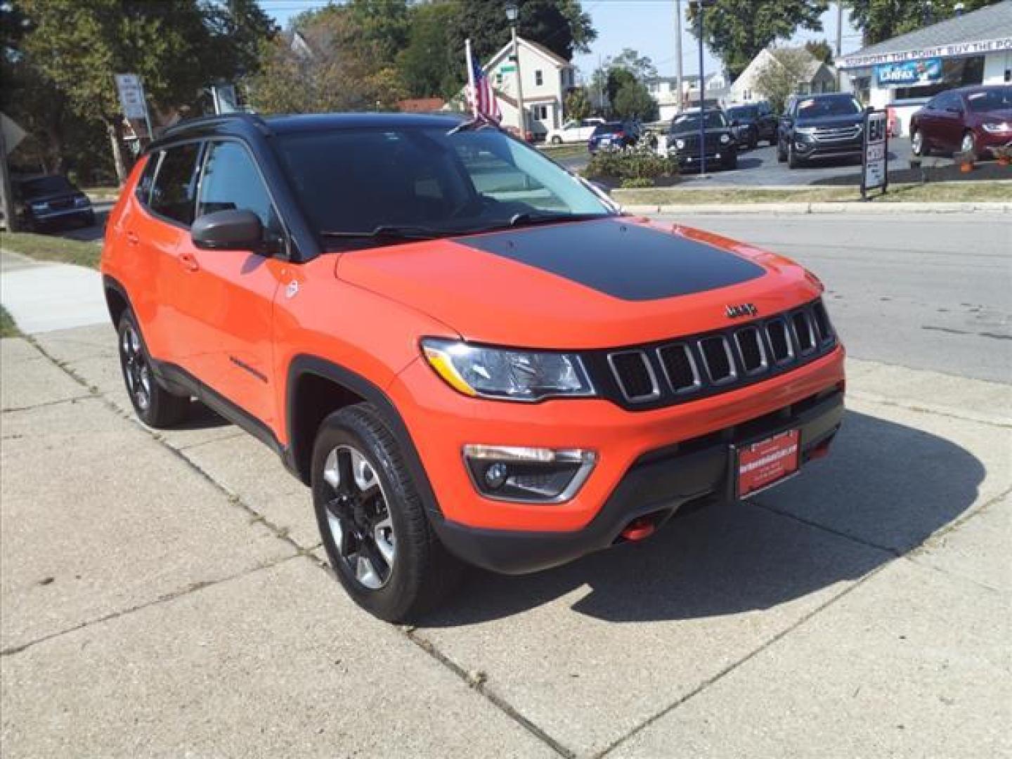 2018 Spitfire Orange Clear Coat Jeep Compass 4x4 Trailhawk (3C4NJDDB4JT) with an 2.4L Tigershark 2.4L I4 180hp 175ft. lbs. Sequential Multiport Fuel Injection engine, 9-Speed Shiftable Automatic transmission, located at 5505 N. Summit St., Toledo, OH, 43611, (419) 729-2688, 41.654953, -83.530014 - Photo#18