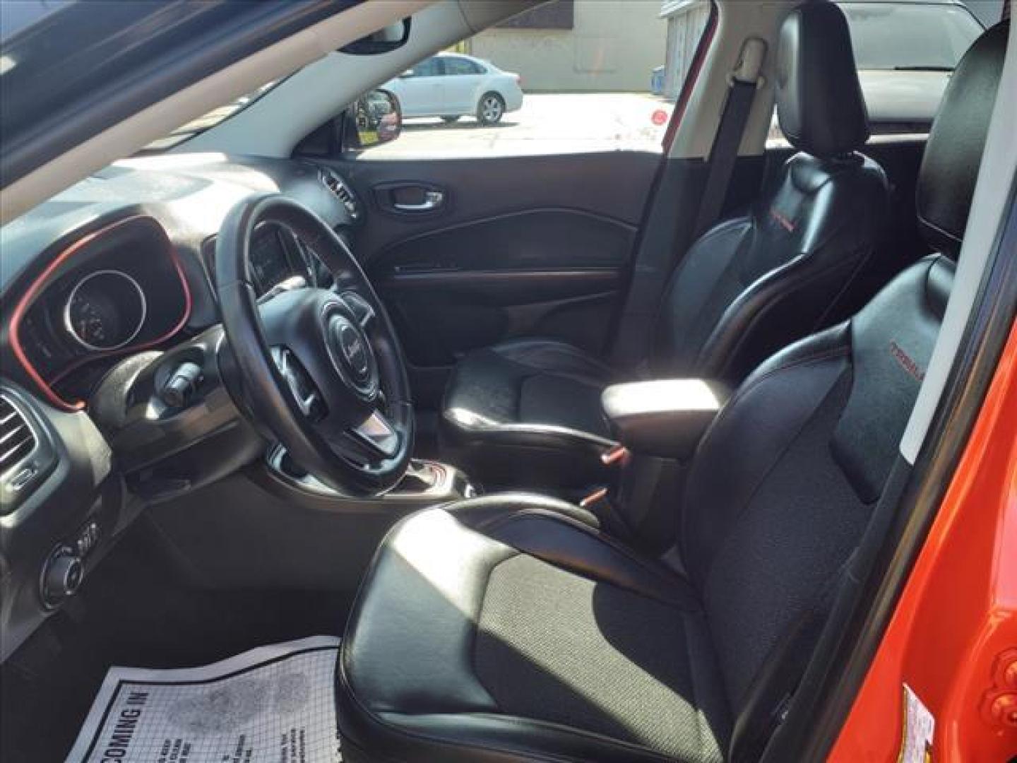 2018 Spitfire Orange Clear Coat Jeep Compass 4x4 Trailhawk (3C4NJDDB4JT) with an 2.4L Tigershark 2.4L I4 180hp 175ft. lbs. Sequential Multiport Fuel Injection engine, 9-Speed Shiftable Automatic transmission, located at 5505 N. Summit St., Toledo, OH, 43611, (419) 729-2688, 41.654953, -83.530014 - Photo#1