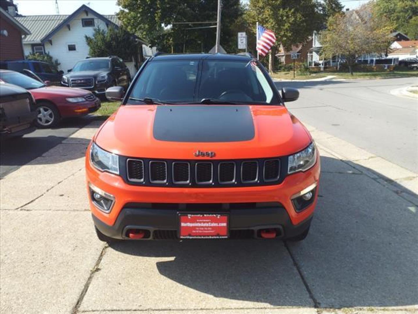 2018 Spitfire Orange Clear Coat Jeep Compass 4x4 Trailhawk (3C4NJDDB4JT) with an 2.4L Tigershark 2.4L I4 180hp 175ft. lbs. Sequential Multiport Fuel Injection engine, 9-Speed Shiftable Automatic transmission, located at 5505 N. Summit St., Toledo, OH, 43611, (419) 729-2688, 41.654953, -83.530014 - Photo#19