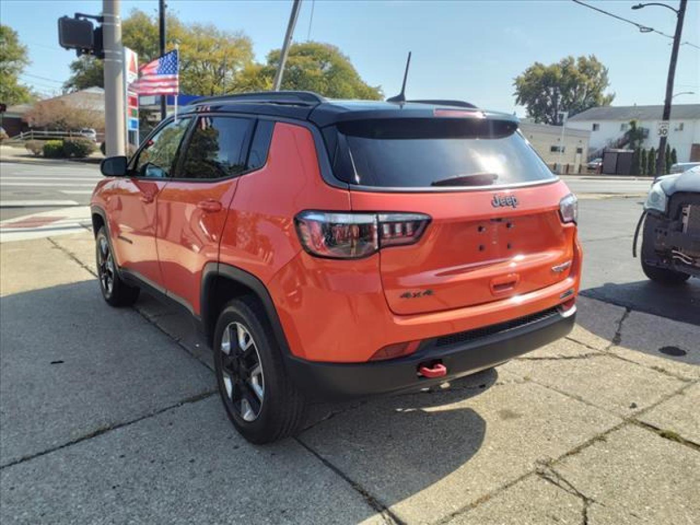 2018 Spitfire Orange Clear Coat Jeep Compass 4x4 Trailhawk (3C4NJDDB4JT) with an 2.4L Tigershark 2.4L I4 180hp 175ft. lbs. Sequential Multiport Fuel Injection engine, 9-Speed Shiftable Automatic transmission, located at 5505 N. Summit St., Toledo, OH, 43611, (419) 729-2688, 41.654953, -83.530014 - Photo#22