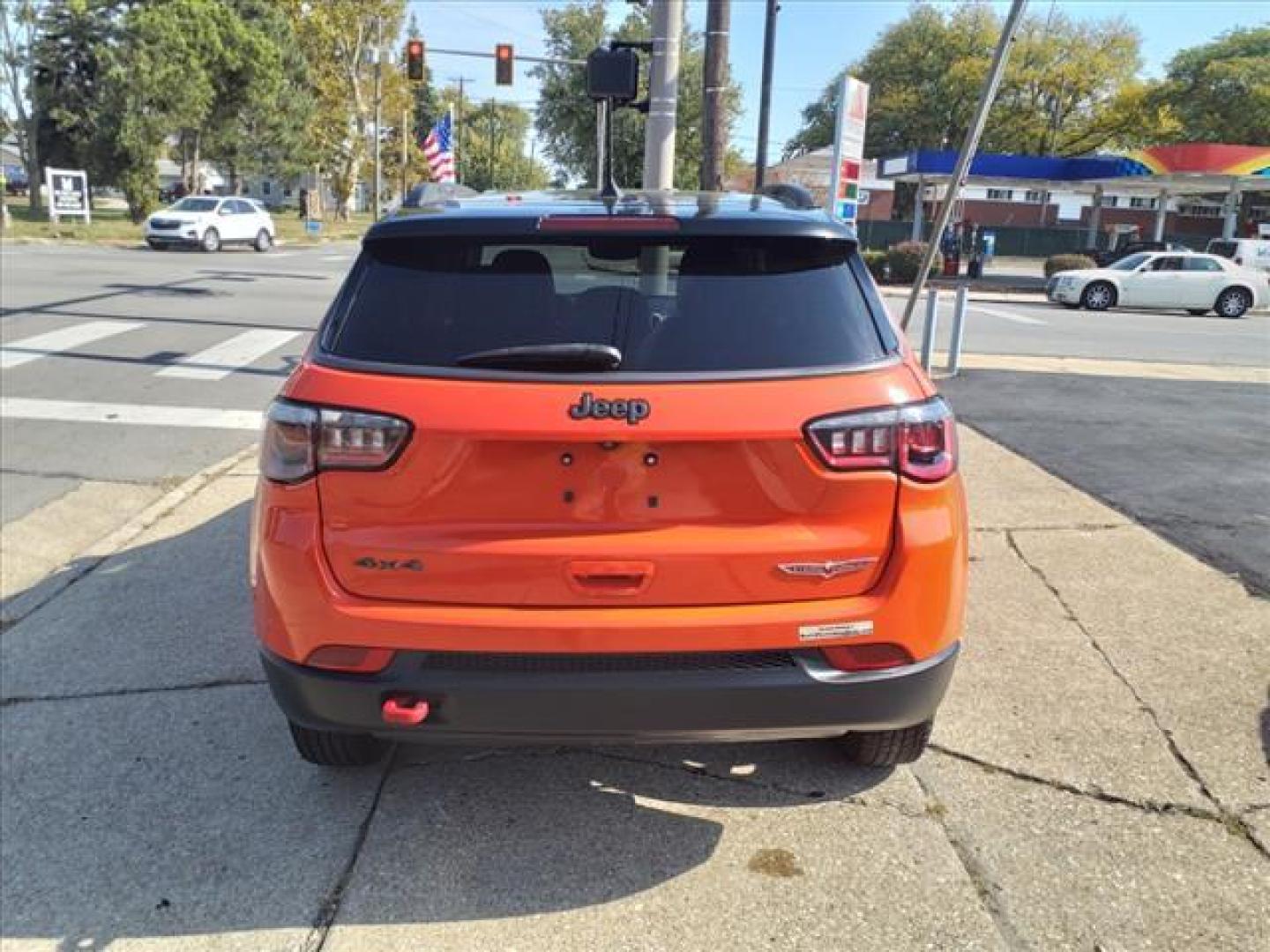 2018 Spitfire Orange Clear Coat Jeep Compass 4x4 Trailhawk (3C4NJDDB4JT) with an 2.4L Tigershark 2.4L I4 180hp 175ft. lbs. Sequential Multiport Fuel Injection engine, 9-Speed Shiftable Automatic transmission, located at 5505 N. Summit St., Toledo, OH, 43611, (419) 729-2688, 41.654953, -83.530014 - Photo#23