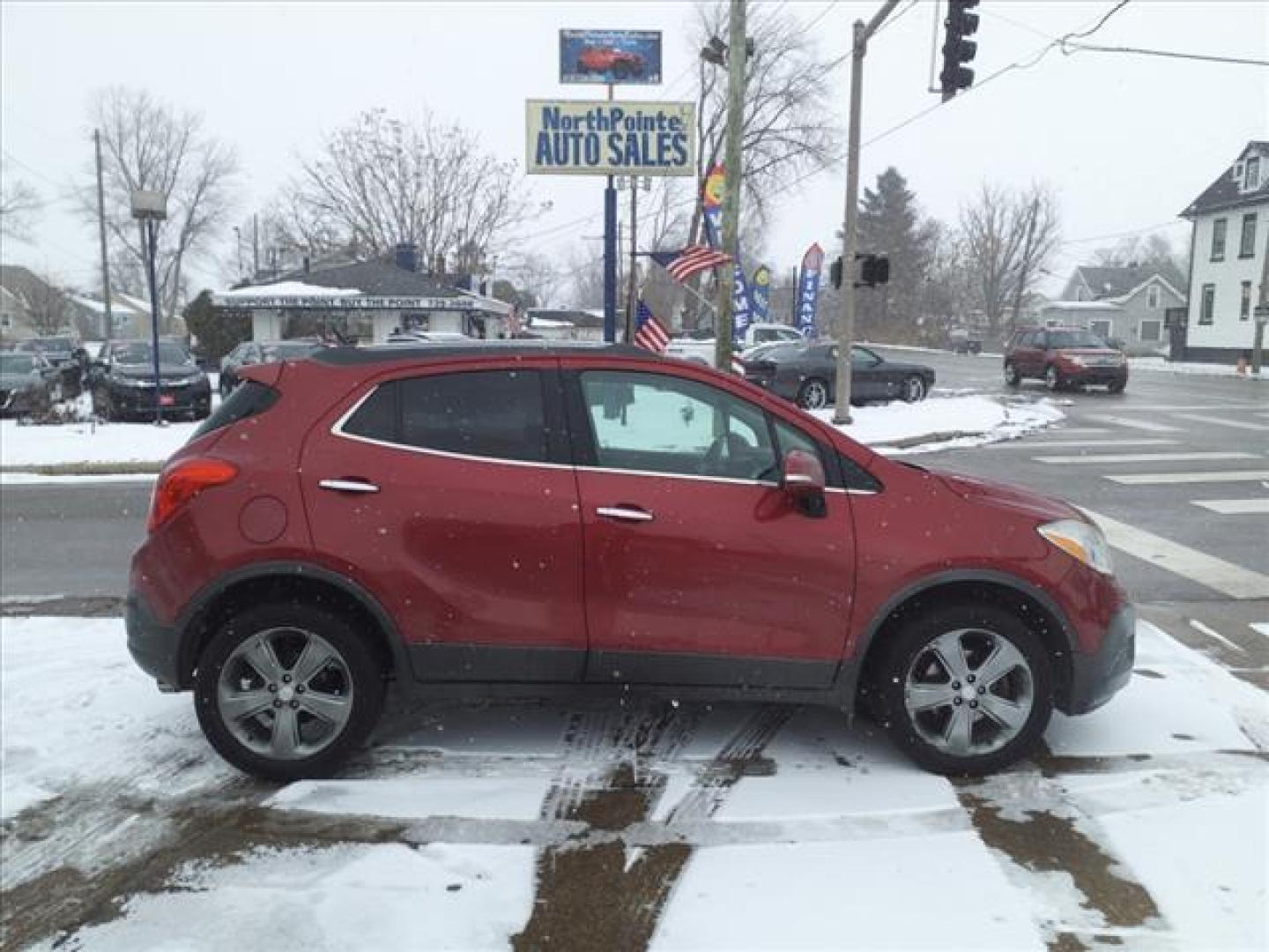 2014 Ruby Red Metallic Gcs Buick Encore AWD Base (KL4CJESB3EB) with an 1.4L Ecotec 1.4L Turbo I4 138hp 148ft. lbs. Sequential Multiport Fuel Injection engine, 6-Speed Shiftable Automatic transmission, located at 5505 N. Summit St., Toledo, OH, 43611, (419) 729-2688, 41.654953, -83.530014 - Photo#0