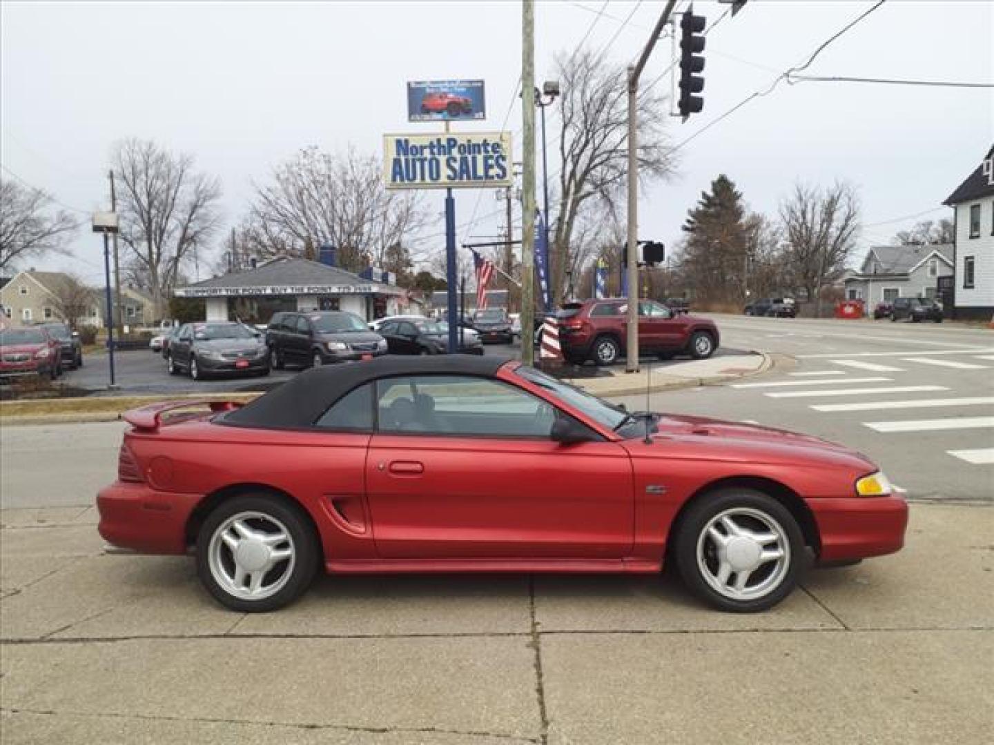 1995 Ultra Red 000 Ford Mustang GT (1FALP45T5SF) with an 5.0L 5.0L NA V8 overhead valves (OHV) 16V Fuel Injected engine, 5-Speed Manual transmission, located at 5505 N. Summit St., Toledo, OH, 43611, (419) 729-2688, 41.654953, -83.530014 - Photo#0